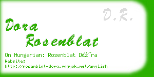 dora rosenblat business card